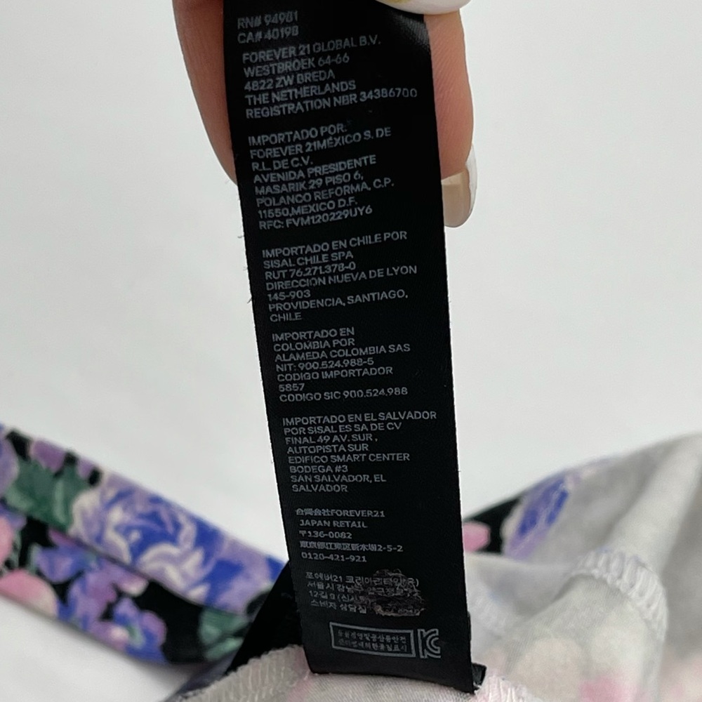 Forever 21 Purple Floral Crop Top Small - Picture 12 of 12